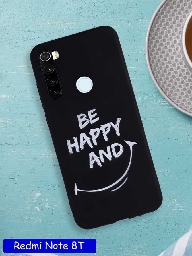 Чехол дизайнерский для Xiaomi Redmi Note 8T. Be happy and smile.