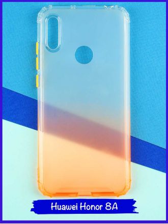 Чехол дизайнерский антишок для Huawei Honor 8A / Huawei Y6s (2019) / Huawei Y6 Prime (2019). Оранжевый.