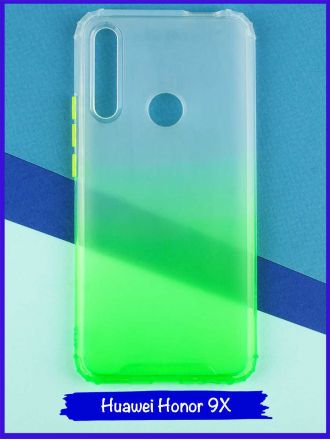 Чехол дизайнерский антишок для Huawei Honor 9X / Huawei P Smart Z / Huawei Y9s / Huawei Y9 Prime 2019. Зеленый.