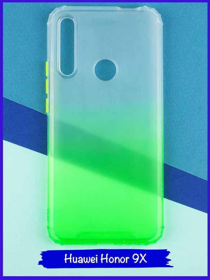 Чехол дизайнерский антишок для Huawei Honor 9X / Huawei P Smart Z / Huawei Y9s / Huawei Y9 Prime 2019. Зеленый.