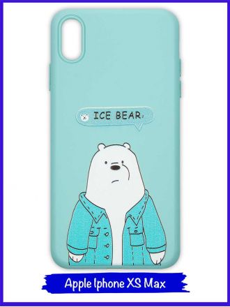 Чехол для Apple Iphone XS Max. Soft touch premium. Ice bear.