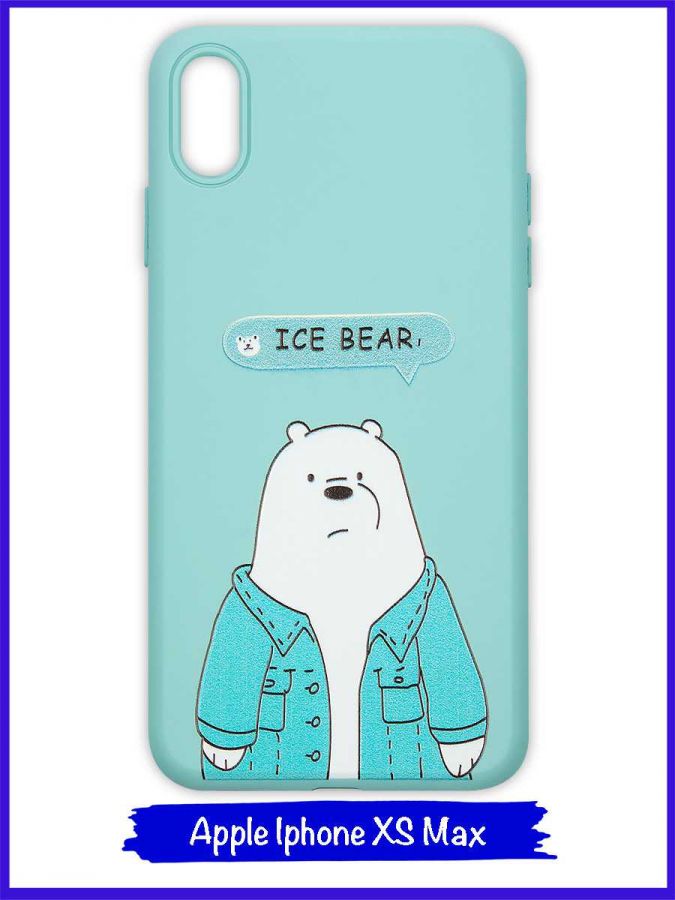 Чехол для Apple Iphone XS Max. Soft touch premium. Ice bear.