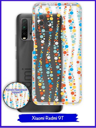 Чехол дизайнерский для Xiaomi Redmi 9T 2021 / Xiaomi Redmi Note 9 4G. Пузырьки.