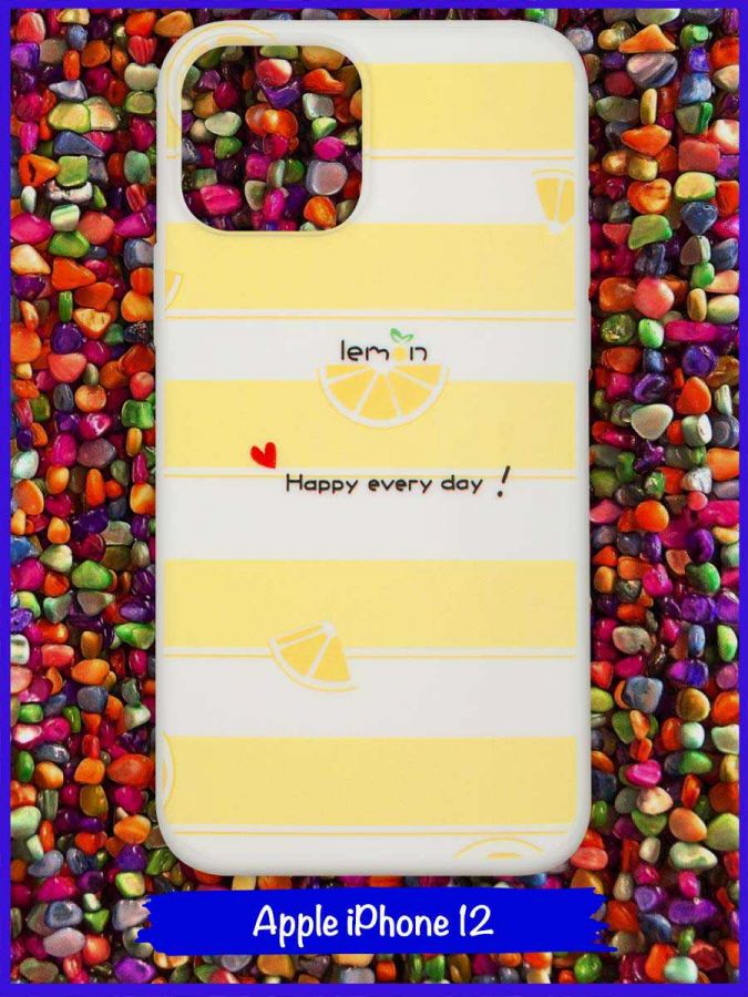 Чехол дизайнерский для Apple Iphone 12 6.1. Lemon (Happy every day!).