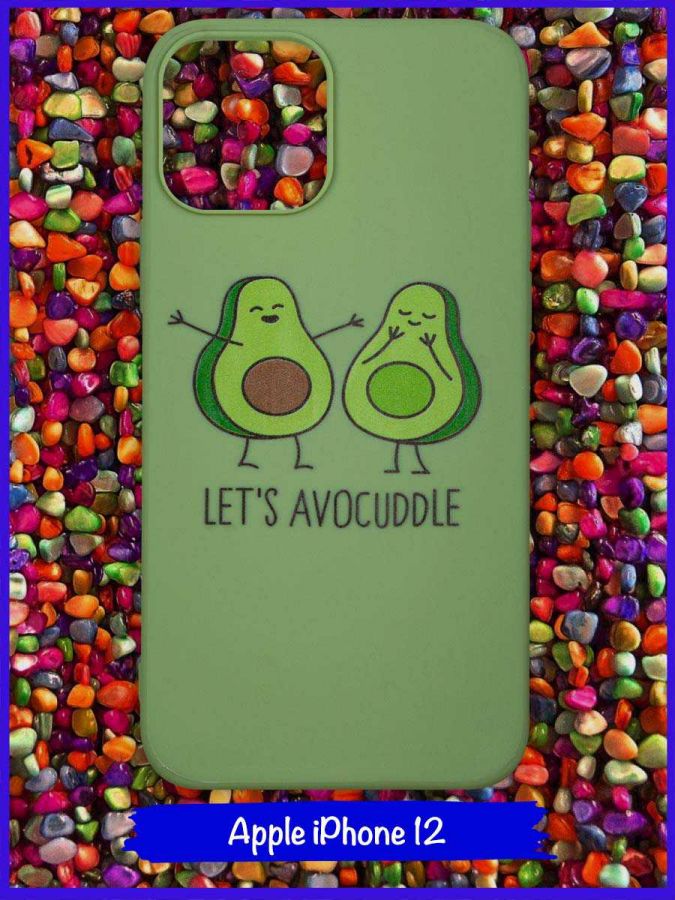 Чехол дизайнерский для Apple Iphone 12 6.1. Let's avocuddle.