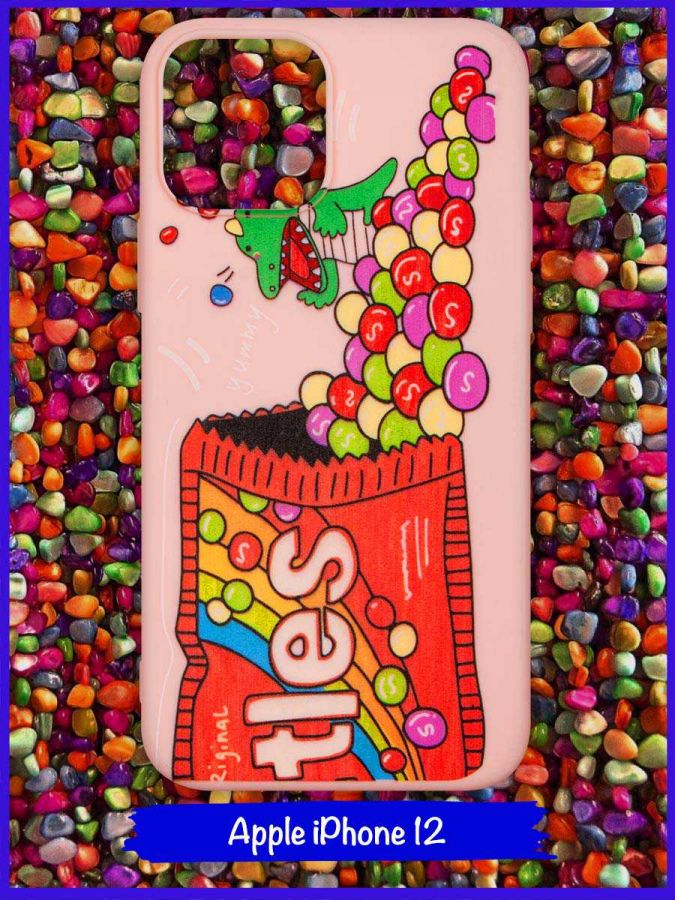 Чехол дизайнерский для Apple Iphone 12 6.1. Skittles.