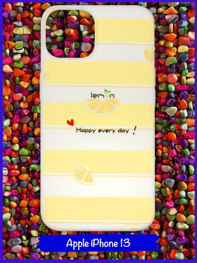 Чехол дизайнерский для Apple Iphone 13 6.1. Lemon (Happy every day!).