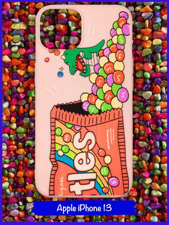 Чехол дизайнерский для Apple Iphone 13 6.1. Skittles.