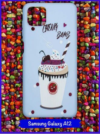 Чехол дизайнерский для Samsung Galaxy A12. Cherry bomb (Ice cream).