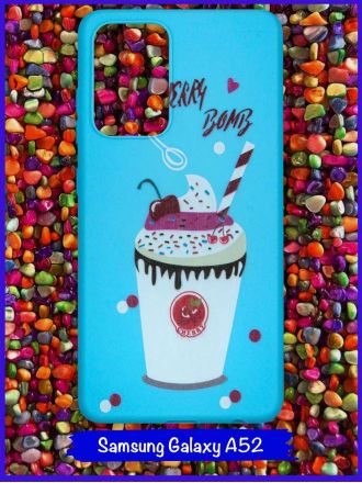 Чехол дизайнерский для Samsung Galaxy A52. Cherry bomb (Ice cream).