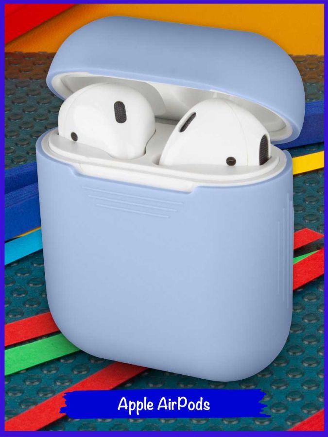 Чехол силиконовый AirPods. Неотъемная крышка. Сиреневый. Apple AirPods