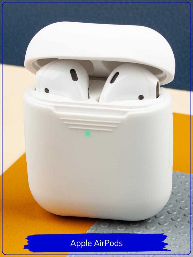 Чехол силиконовый AirPods. Неотъемная крышка. Белый. Apple AirPods