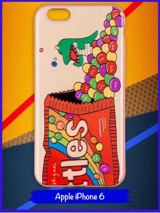 Чехол дизайнерский для Apple Iphone 6 / Apple Iphone 6S. Skittles.