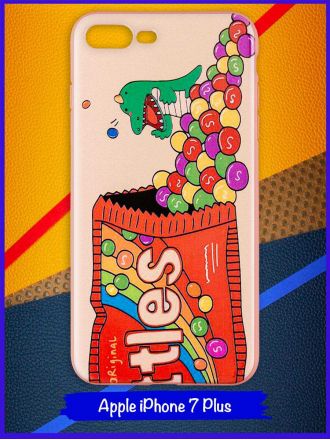 Чехол дизайнерский для Apple Iphone 7 Plus / Apple Iphone 8 Plus. Skittles.