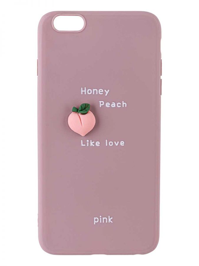 Чехол 3D для Apple Iphone 6 Plus. Персик. Honey peach like love.