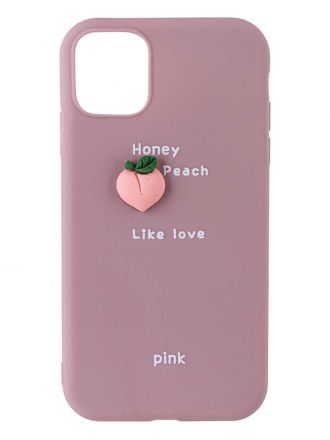 Чехол 3D для Apple Iphone 11. Персик. Honey peach like love.