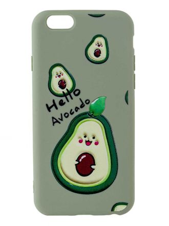 Чехол 2D принт для Apple Iphone 6 / Apple Iphone 6S. Фисташковый. Hello Avocado.