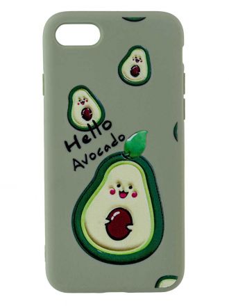 Чехол 2D принт для Apple Iphone 7 / Apple Iphone 8. Фисташковый. Hello Avocado.