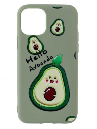 Чехол 2D принт для Apple Iphone 11 Pro. Фисташковый. Hello Avocado.