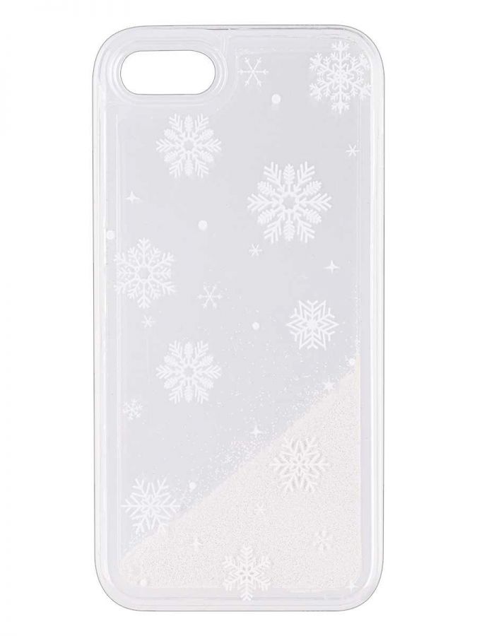 Чехол  дизайнерский для Apple Iphone 7 / Apple Iphone 8. Glitter. Снежинки тип1.