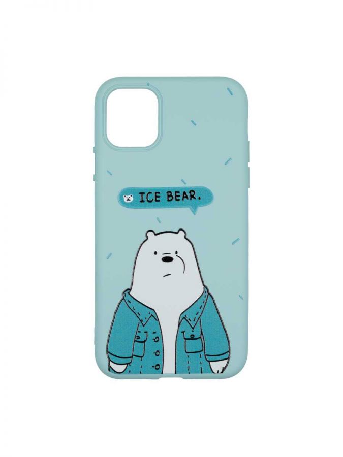 Чехол дизайнерский для Apple Iphone 11. Ice bear. Soft touch premium.