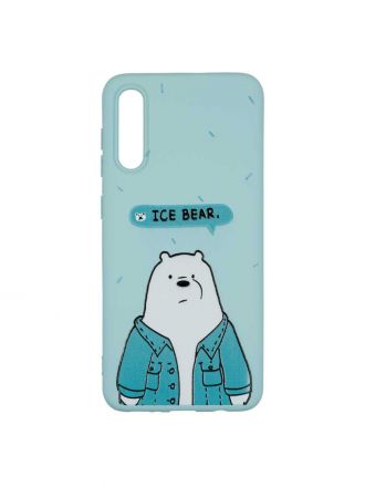 Чехол дизайнерский для Samsung Galaxy A50. Ice bear. Soft touch premium.