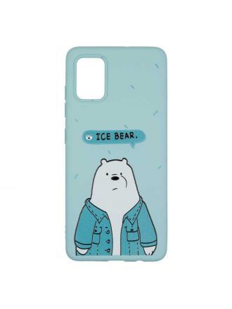 Чехол дизайнерский для Samsung Galaxy A51. Ice bear. Soft touch premium.