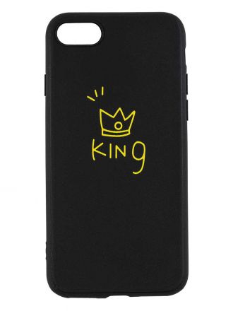 Чехол дизайнерский для Apple Iphone 7 / Apple Iphone 8. Черный. King.