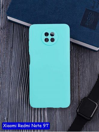 Чехол для Xiaomi Redmi Note 9T. Силиконоый. Бирюзовый.