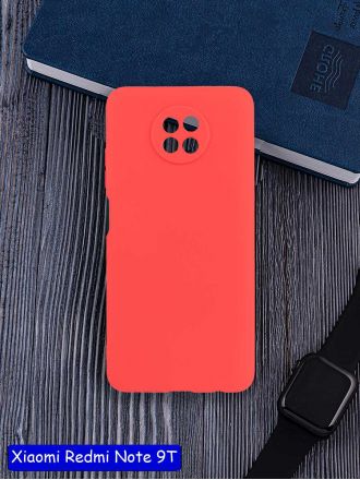 Чехол для Xiaomi Redmi Note 9T. Силиконоый. Красный.