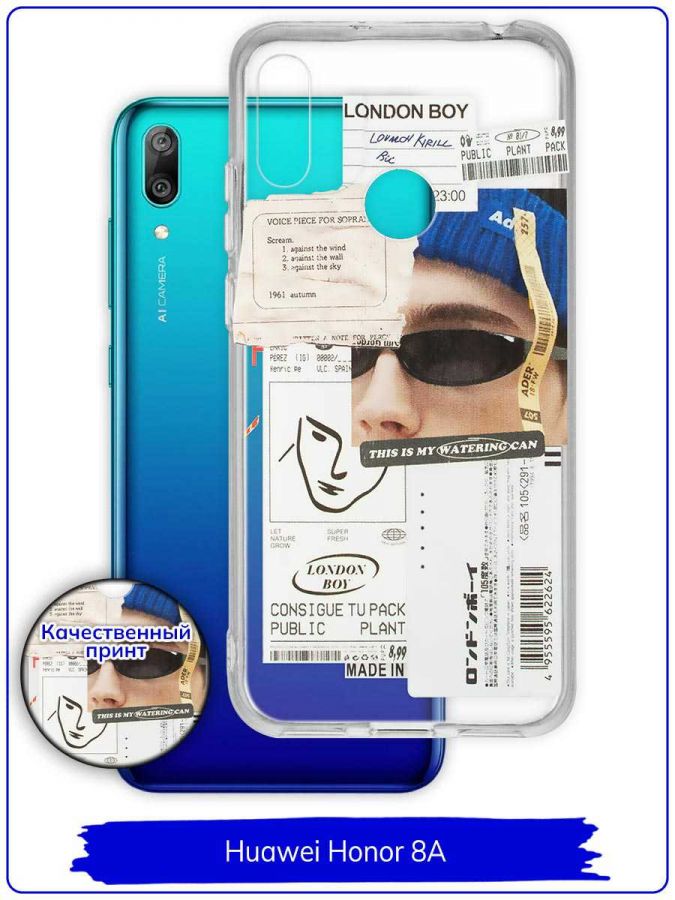 Чехол дизайнерский для Huawei Honor 8A / Huawei Y6s (2019) / Huawei Y6 Prime (2019). London boy.