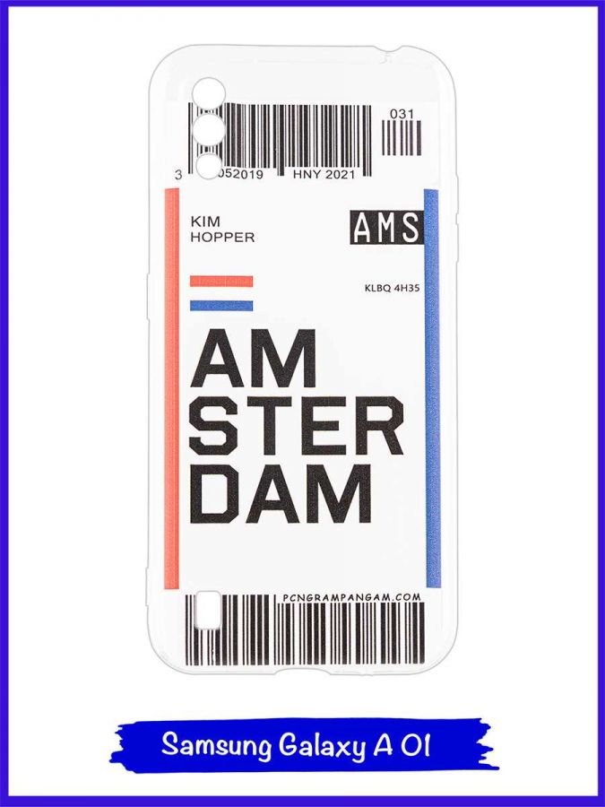 Чехол дизайнерский для Samsung Galaxy A01. Amsterdam.